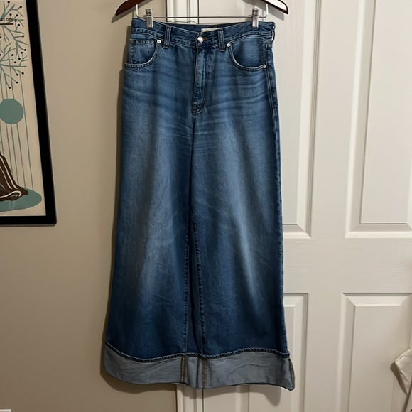 Madewell Superwide Leg Jeans in Fannin Wash size 29 - Picture 2 of 4